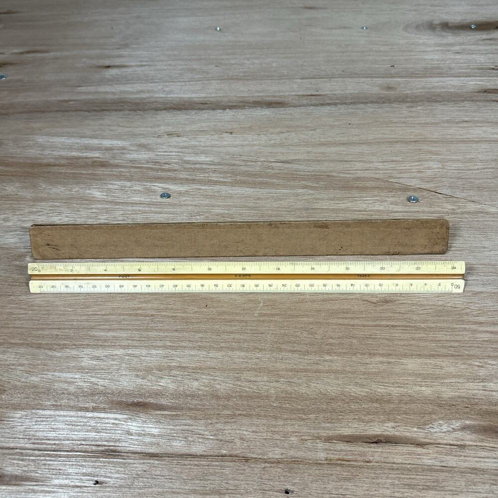 Vintage USST’D Triangular Wooden Ruler West Germany Hardwood